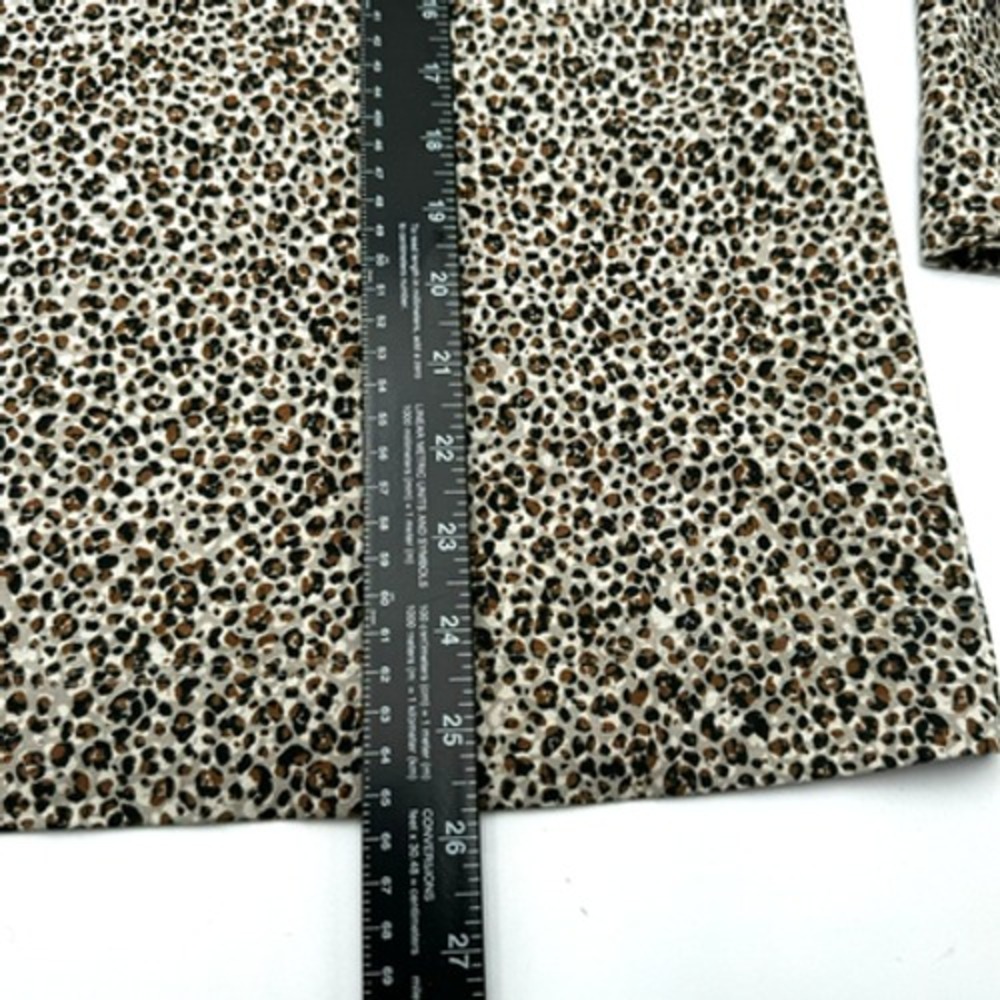 J. JILL NWT Women Large Luxe Supima Relaxed Tee Long Sleeve Animal Print Leopard - Picture 8 of 9